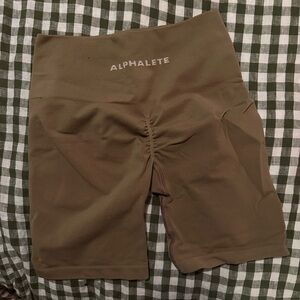 Alphalete amplify biker in chai neutral